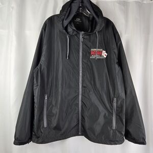 Vantage Golden Nugget Casino Dark Gray Club Windbreaker Jacket Biloxi Mens Large